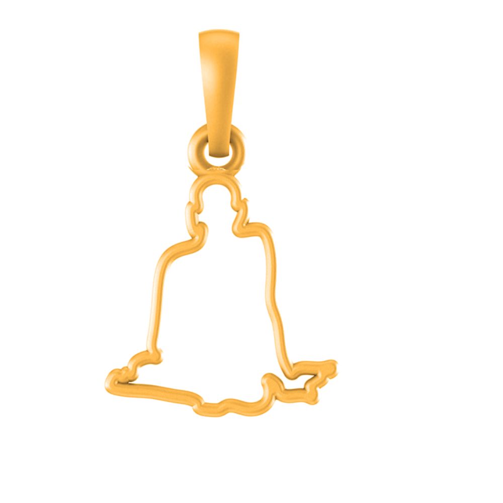 22 CT Gold Plated Silver (92.5% purity) Spiritual Swami Samarth Pendant for Men and Women