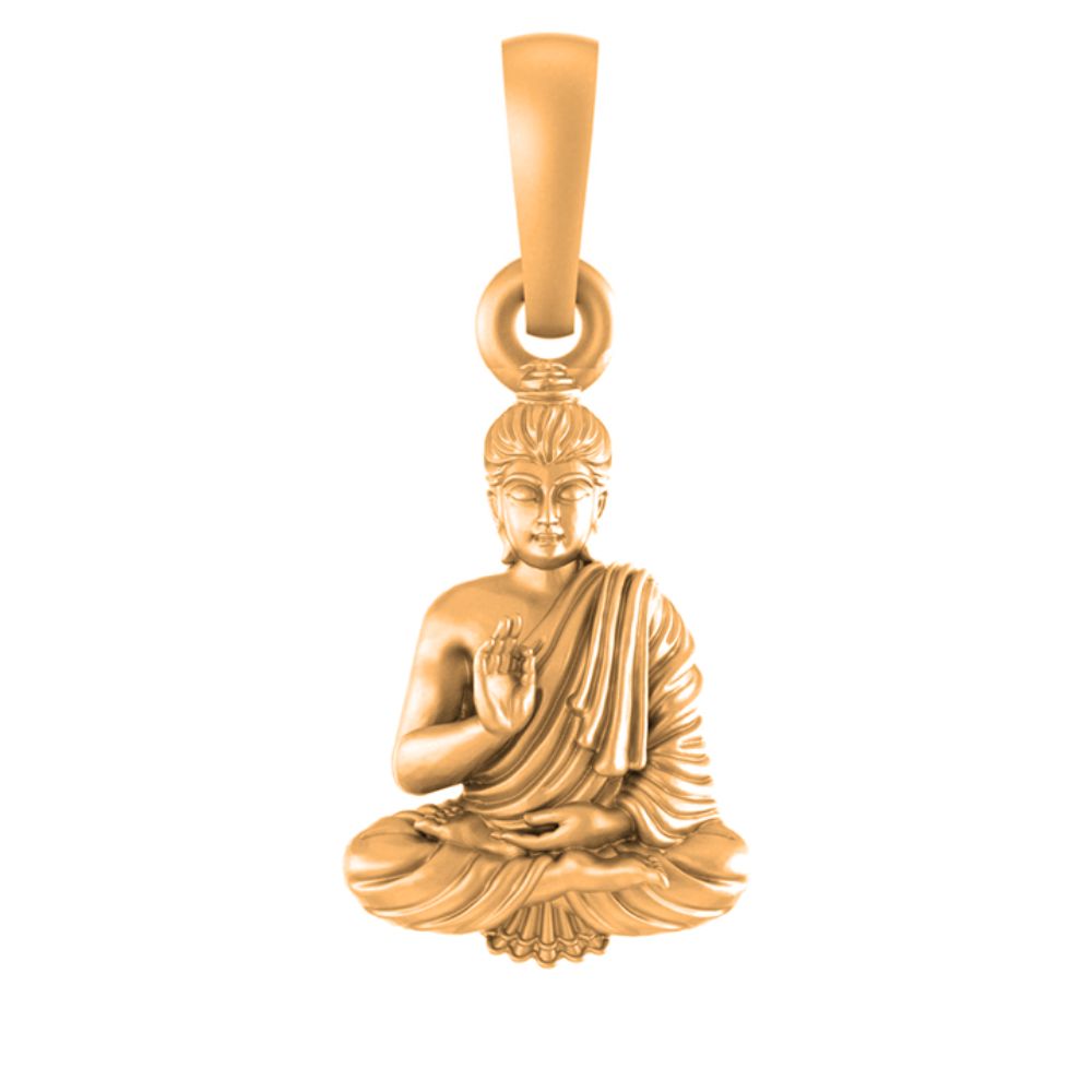 22 CT Gold Plated Silver (92.5% purity) God Buddha Pendant for Men and Women