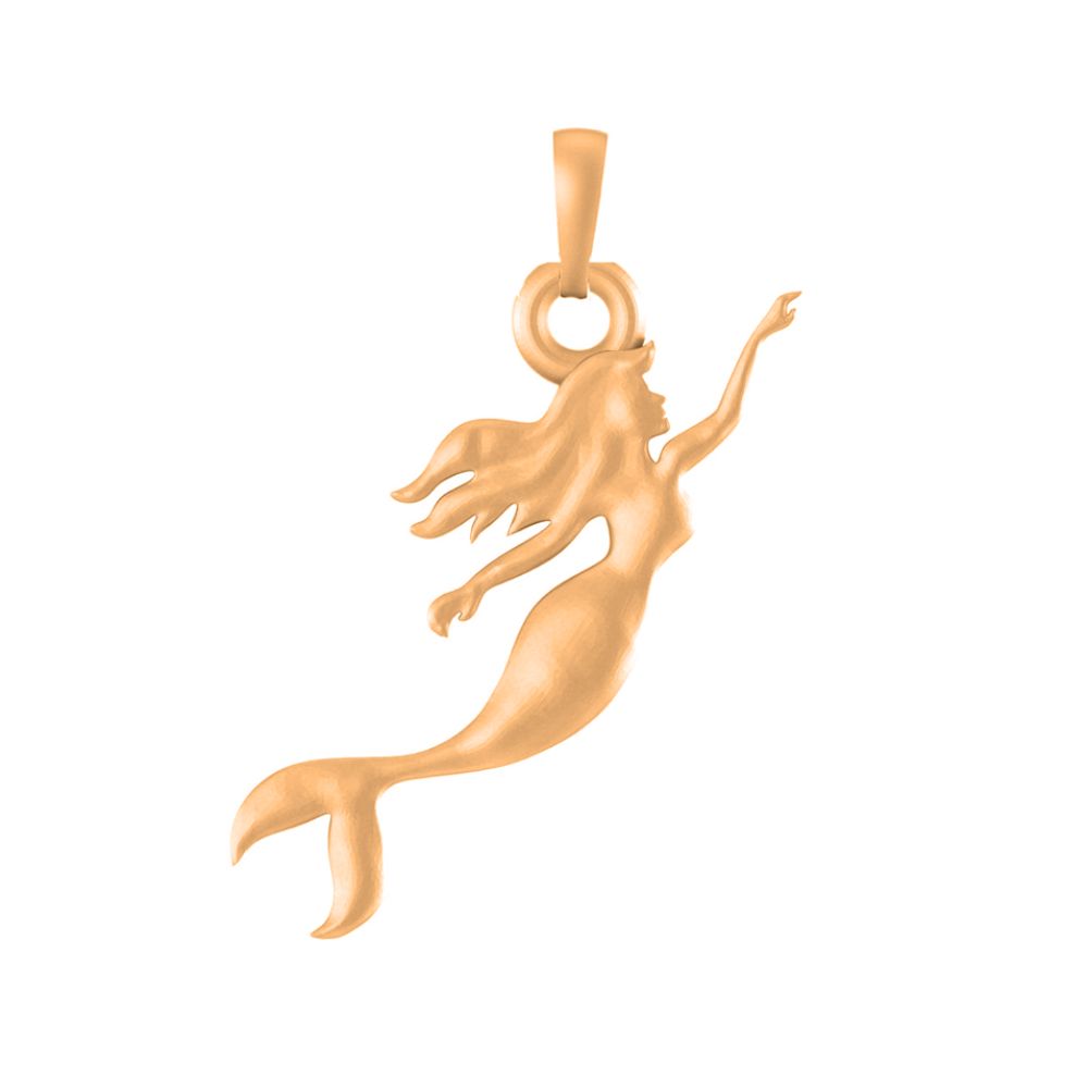 22 CT Gold Plated Silver (92.5% purity) ambitious and Stylish divine Mermaid Pendant for Men and Women