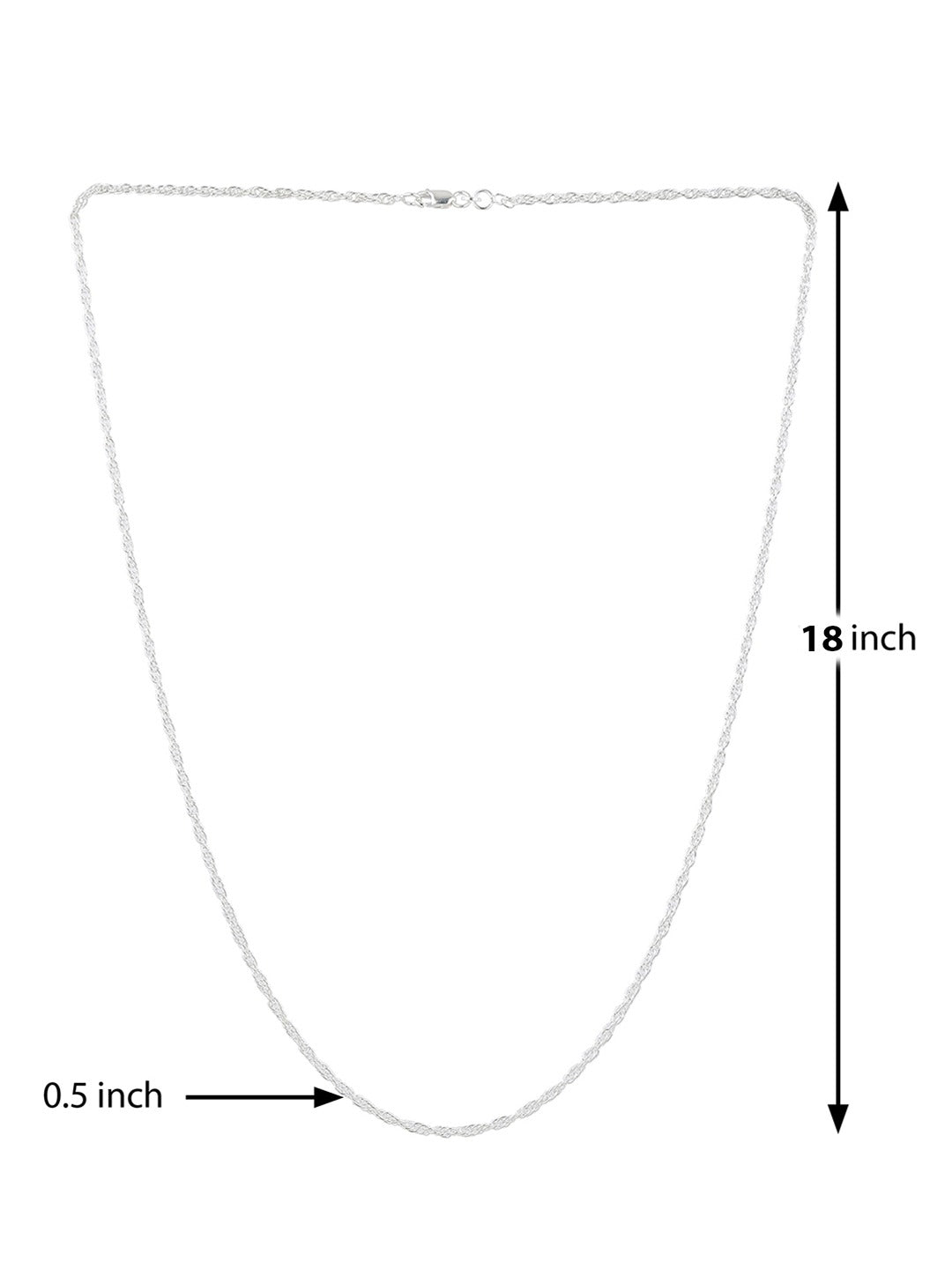 Sterling Silver (92.5% Purity) Pure Silver God Shree Sai Baba chain Pendant (Locket with Rope Chain) for Men & Women