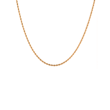 22 CT Gold Plated Silver (92.5% purity) Italian Rope chain for Girls and Women