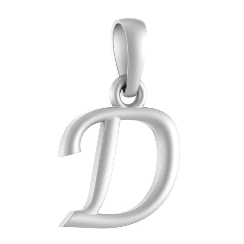 92.5% Pure Sterling Silver Precious Name Alphabet Pendant For Kids And Girls