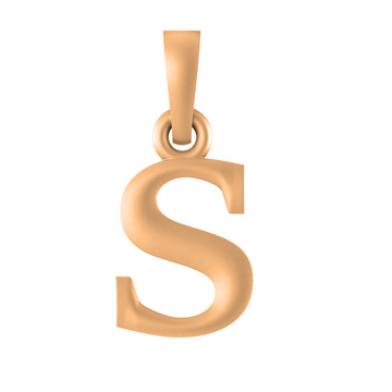 22 CT Gold Plated Silver (92.5% purity) Precious Name Alphabet Pendant by Akshat Sapphire For Kids And Girls