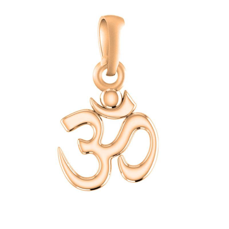 22 CT Gold Plated Silver (92.5% purity) Spiritual OM Pendant by for Kids & Woman