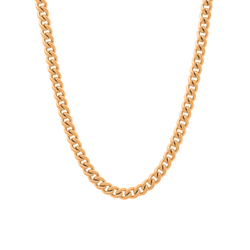 22 CT Gold Plated Silver (92.5% purity) Italian Curb chain (22 inches) for Men