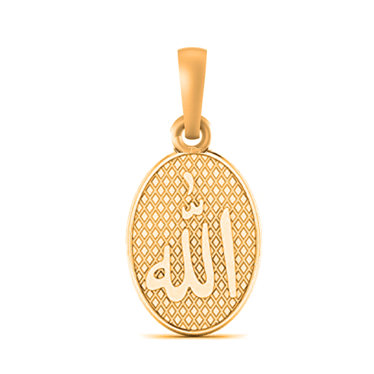 22 CT Gold Plated Silver (92.5% purity) religious God Allah Barkat Pendant for Men and Women