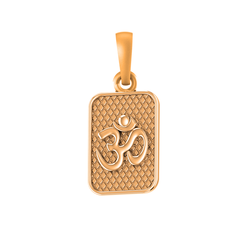 22 CT Gold Plated Silver 92.5 purity Spiritual OM Pendant for Men and Women