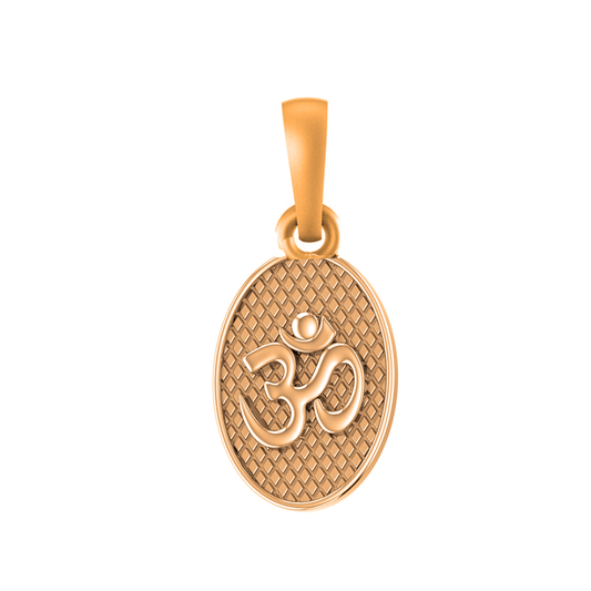 22 CT Gold Plated Silver (92.5% purity) Spiritual OM Pendant for Men and Women