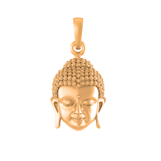 22CT Gold Plated Silver 92.5 Purity God Gautam Buddha Pendant for Men & Women by Akshat Sapphire-PM7349_gold
