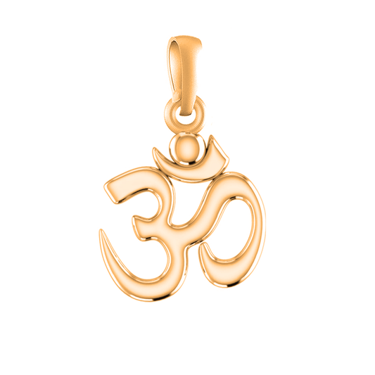 22 CT Gold Plated Silver (92.5% purity) Spiritual OM Pendant for Men