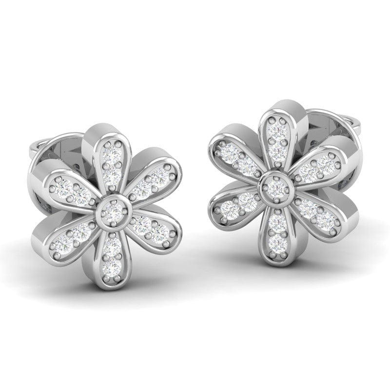 Pure Sterling Silver (92.5% purity)Precious, Beautiful and Designer Stud Earrings with cubic zirconia (AD) stones for Girls and Women