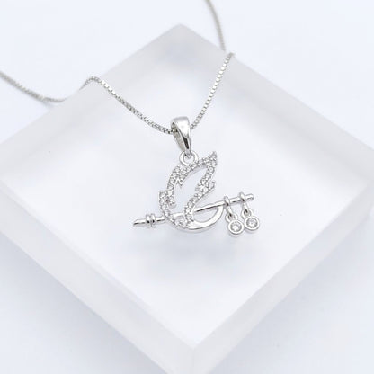 Akshat Sapphire Sterling Silver Krishna Bansuri Pendant | Lord Krishna Silver Pendant for Girls & Women 92.5 Sterling Silver(P10524)