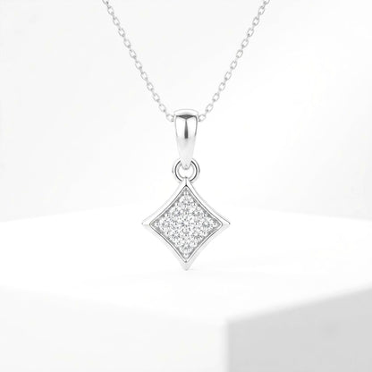 Akshat Sapphire 925 Sterling Silver Diamond Shape Pendant | Silver Locket for Women(P10102)