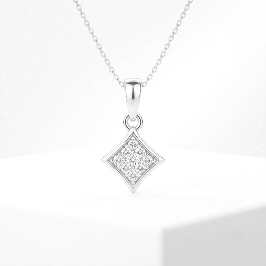 Akshat Sapphire 925 Sterling Silver Diamond Shape Pendant | Silver Locket for Women(P10102)