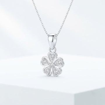 Akshat Sapphire 925 Sterling Silver Flower Pendant | Floral Silver Locket for Women & Girls(P10522)