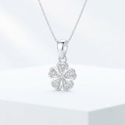Akshat Sapphire 925 Sterling Silver Flower Pendant | Floral Silver Locket for Women & Girls(P10522)