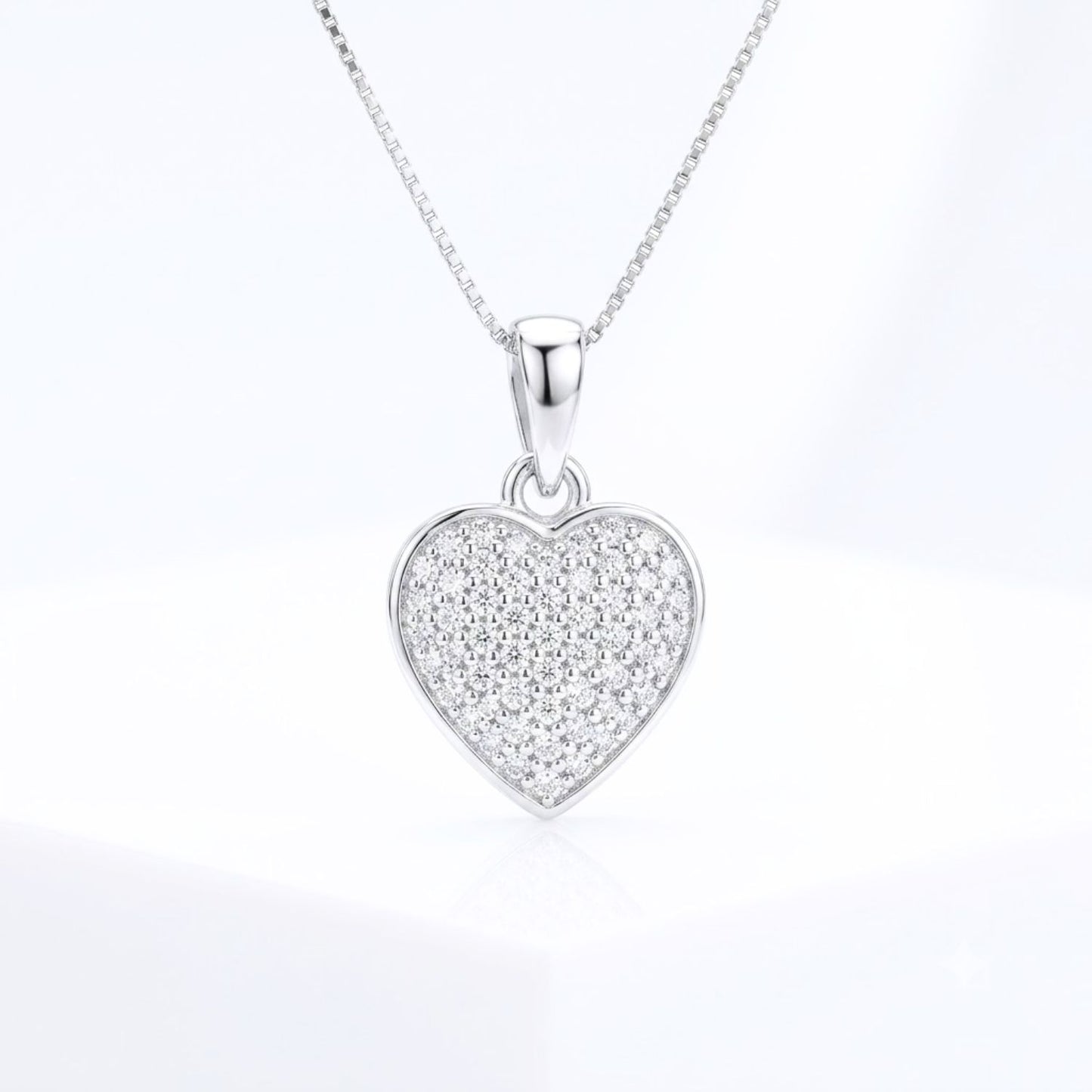 Akshat Sapphire 925 Sterling Silver Heart Shape Pendant | Silver Locket for Women | Elegant Fashion Jewelry(P10519)