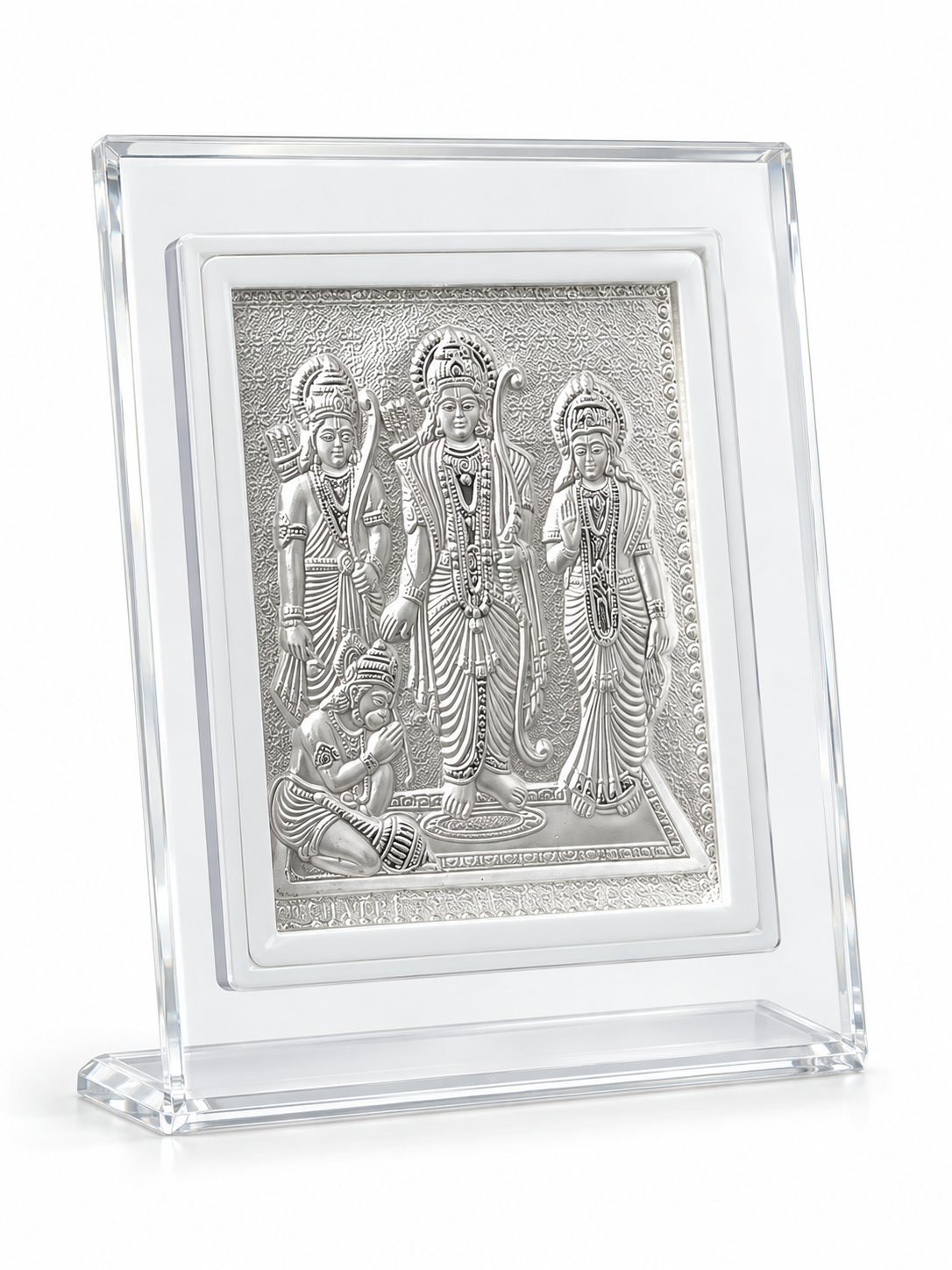 999 Silver Ram Darbar Frame for Pooja, Home Decor & Gifting