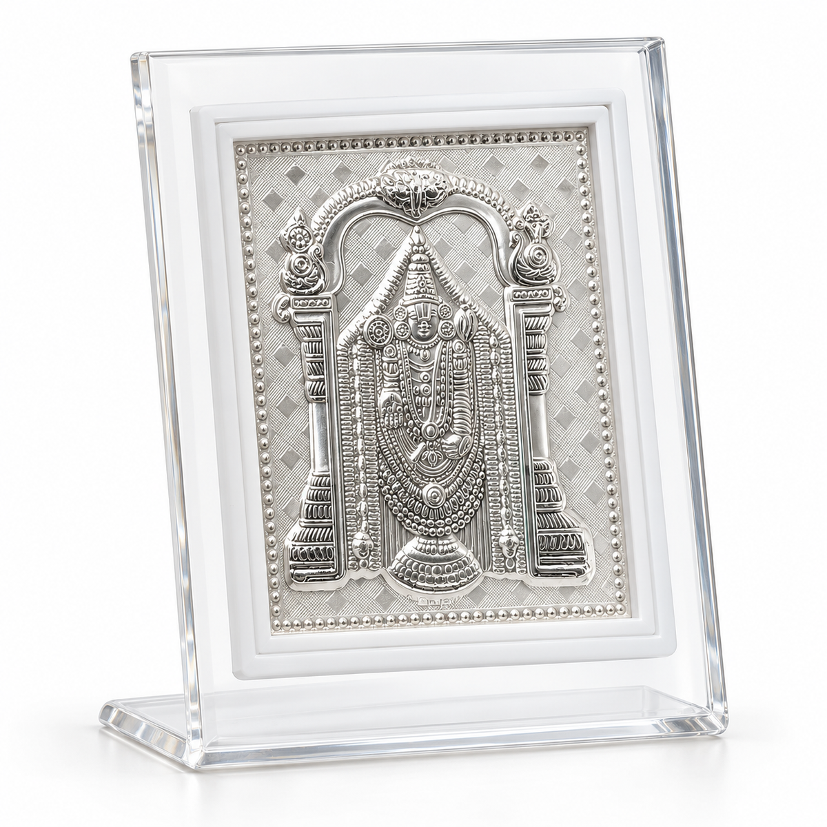 999 silver pure Tirupati Balaji Deity Frame | Religious Frame for Pooja, Home Temple & Office | Gift Ready