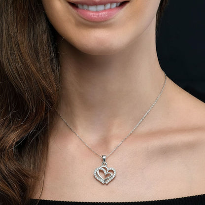 Sterling Silver Heart Pendant with 18 Inches Anchor Chain for Women by Akshat Sapphire 92.5 Silver PSA0506