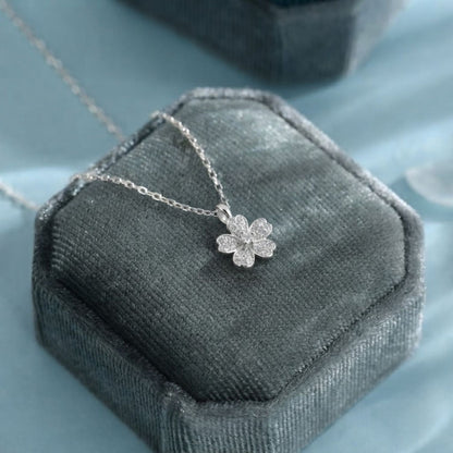 Akshat Sapphire 925 Sterling Silver Flower Pendant | Floral Silver Locket for Women & Girls(P10522)