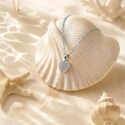 Akshat Sapphire 925 Sterling Silver Heart Shape Pendant | Silver Locket for Women | Elegant Fashion Jewelry(P10519)