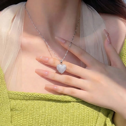 Akshat Sapphire 925 Sterling Silver Heart Shape Pendant | Silver Locket for Women | Elegant Fashion Jewelry(P10519)