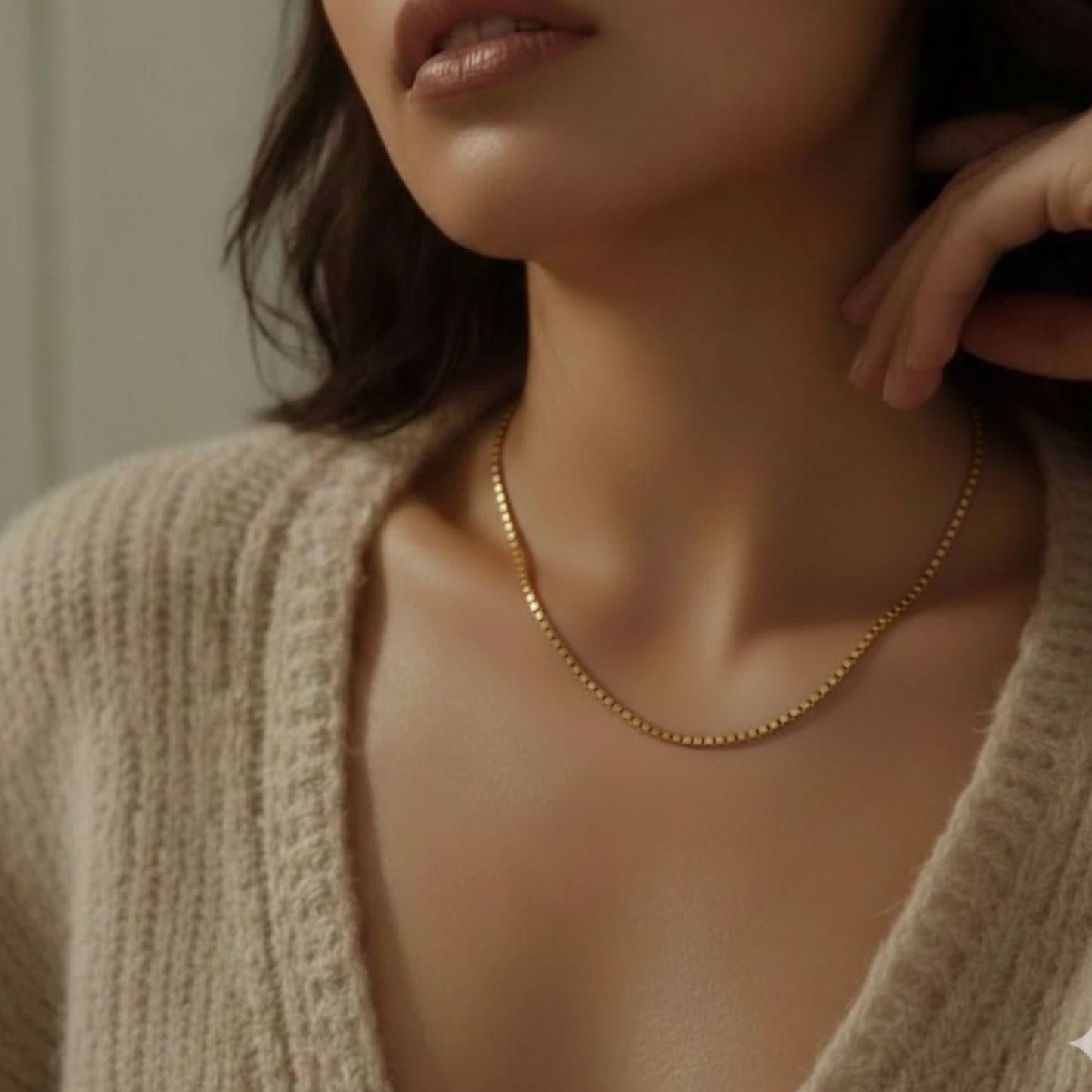 22CT Gold Plated Silver 92.5 Purity Heart Pendant with Box Chain 18 Inches for Women by Akshat Sapphire PSB0506_Gold