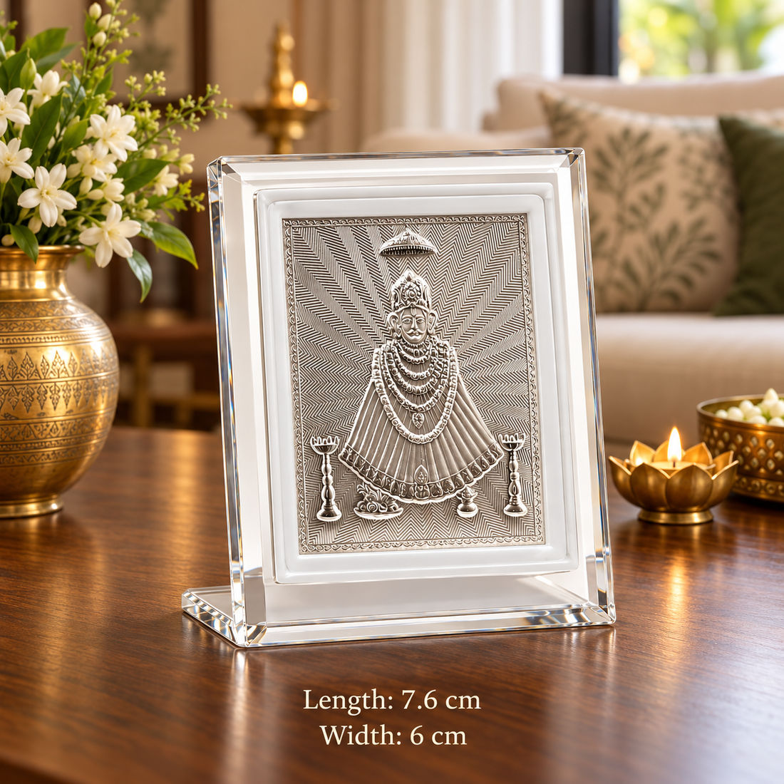 999 Pure Khatu Shyam Ji Deity Frame | Shyam Baba Religious Frame | Gift Ready