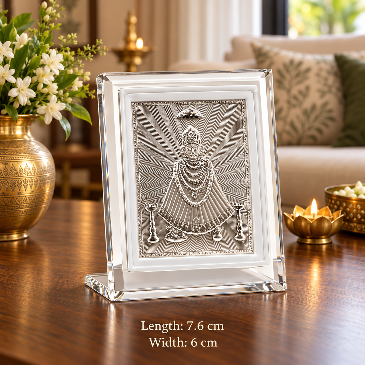 999 Pure Khatu Shyam Ji Deity Frame | Shyam Baba Religious Frame | Gift Ready
