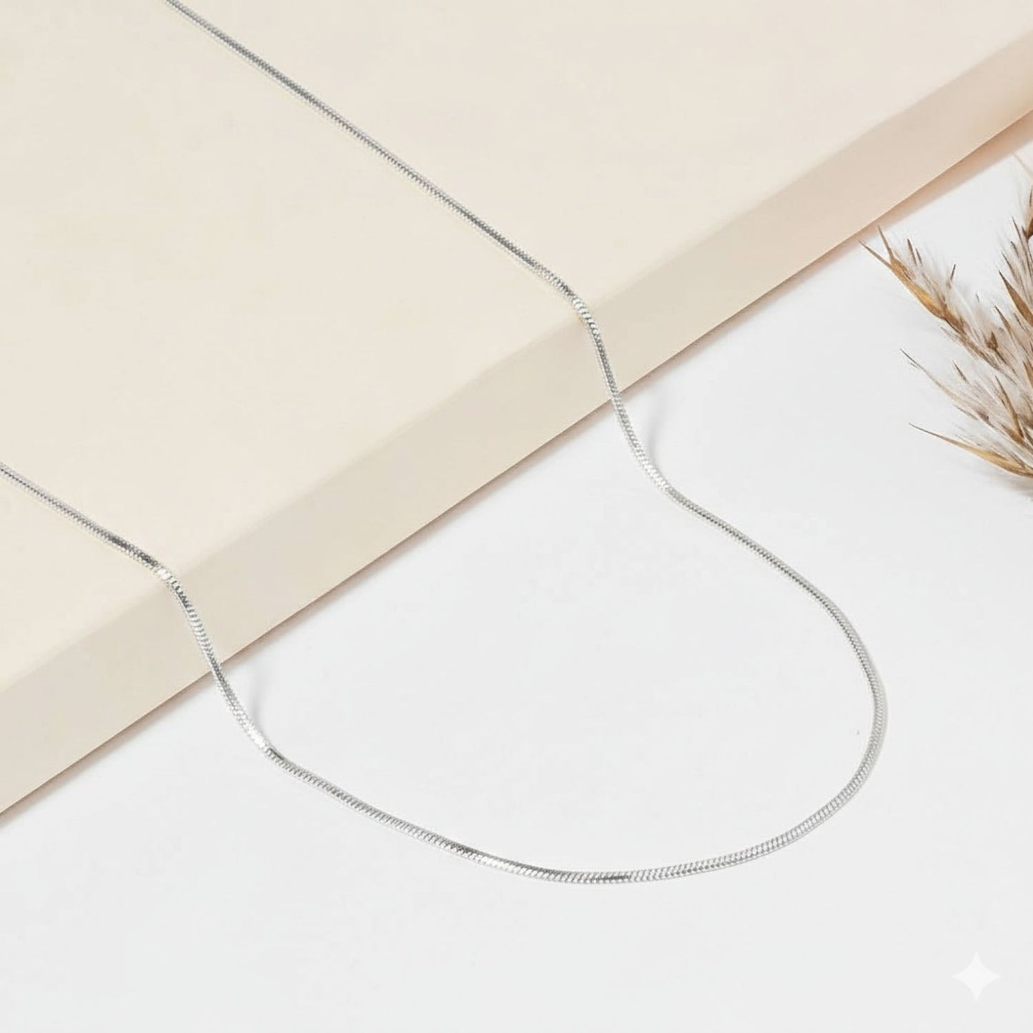 Sterling Silver Heart Pendant with 18 Inches Snake Chain for Women by Akshat Sapphire 92.5 Silver PSS0514