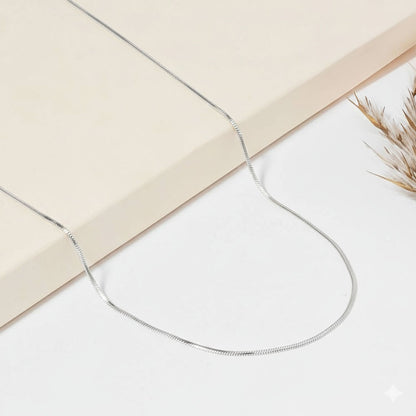 Sterling Silver Heart Pendant with 18 Inches Snake Chain for Women by Akshat Sapphire 92.5 Silver PSS0514