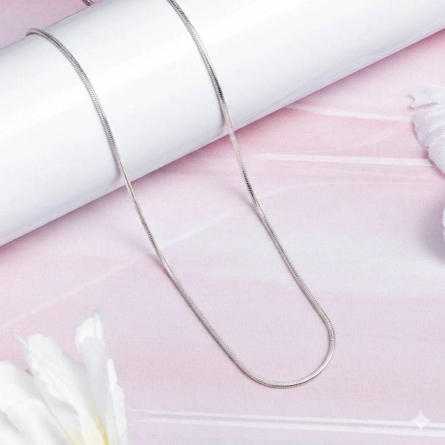 Sterling Silver Heart Pendant with 18 Inches Snake Chain for Women by Akshat Sapphire 92.5 Silver PSS0507