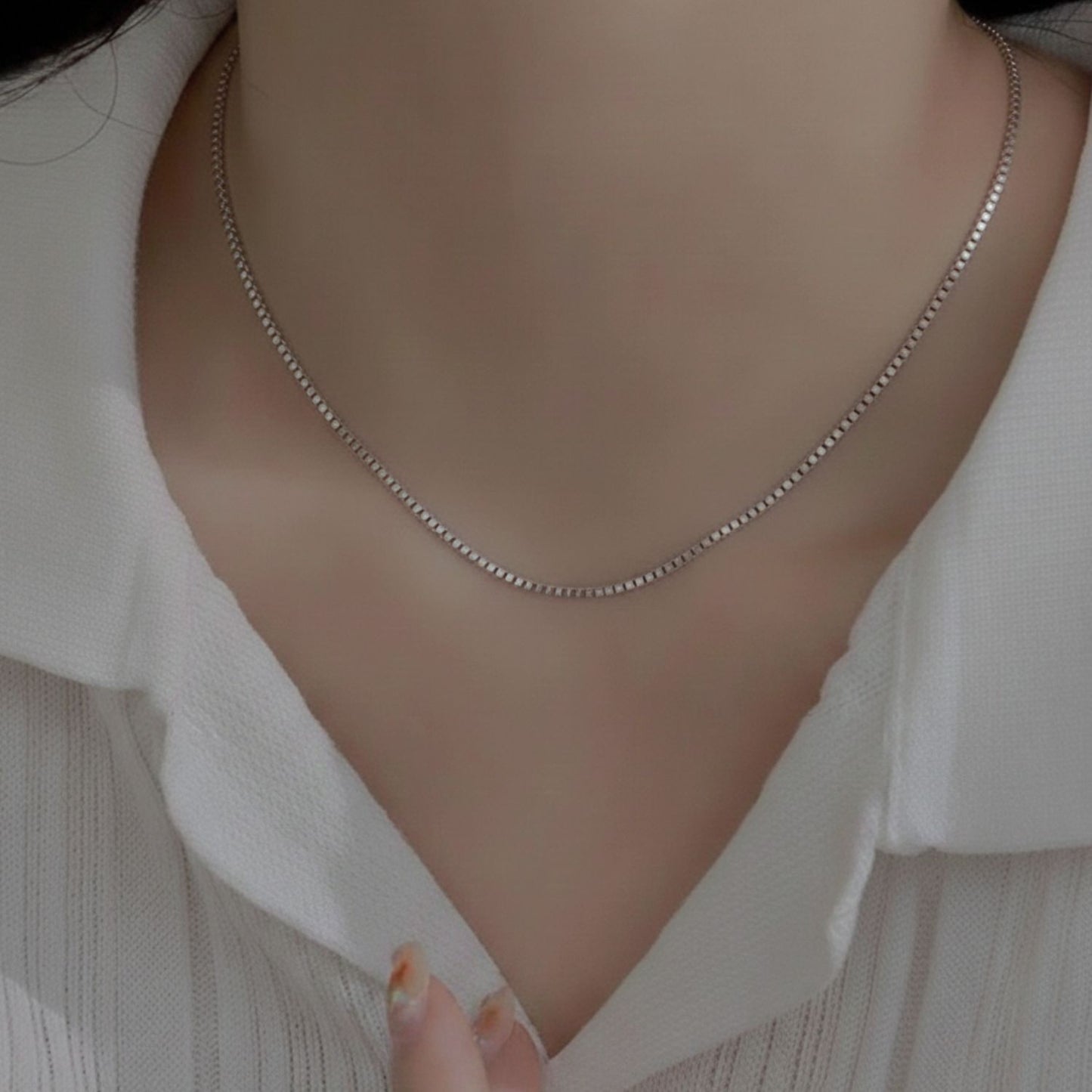 Sterling Silver Heart Pendant with 18 Inches box Chain for Women by Akshat Sapphire 92.5 Silver PSB0507