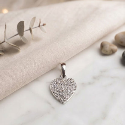 Akshat Sapphire 925 Sterling Silver Heart Shape Pendant | Silver Locket for Women | Elegant Fashion Jewelry(P10519)