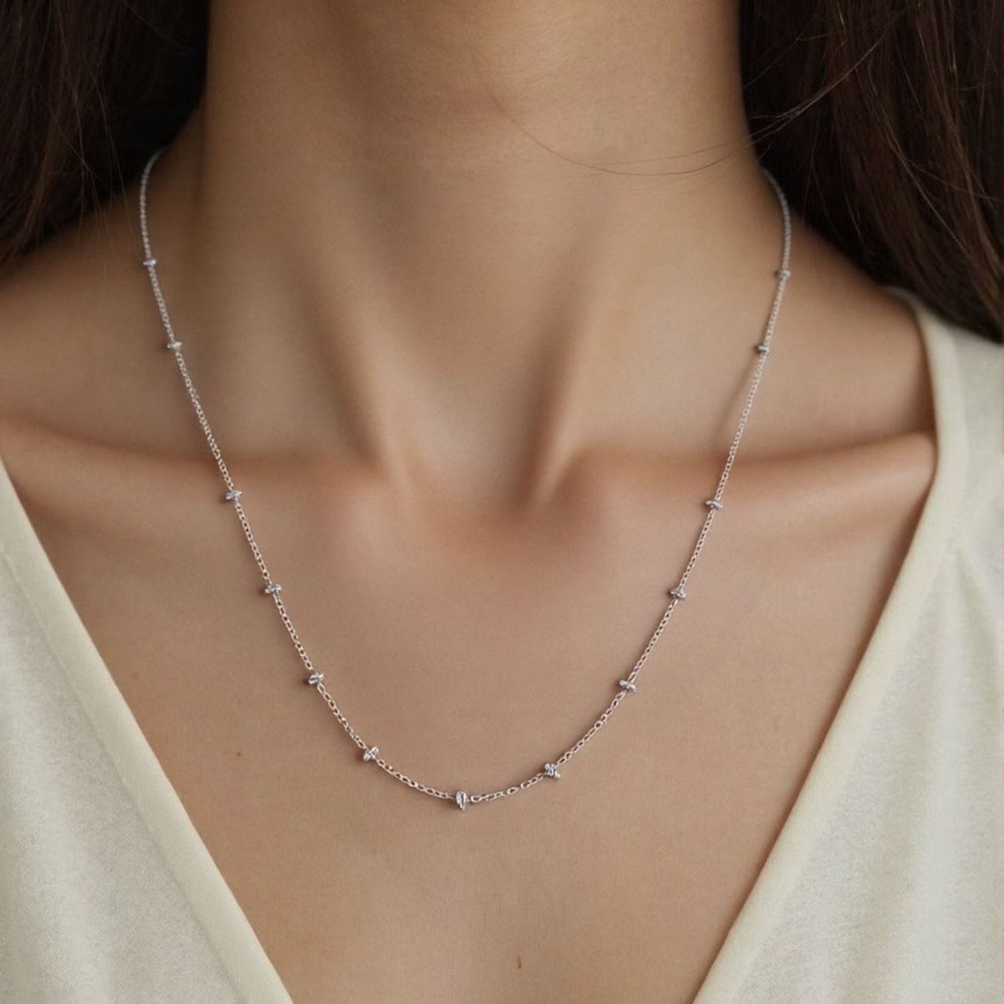 Sterling Silver Heart Pendant with 18 Inches Ball Chain for Women by Akshat Sapphire 92.5 Silver PSBL0506