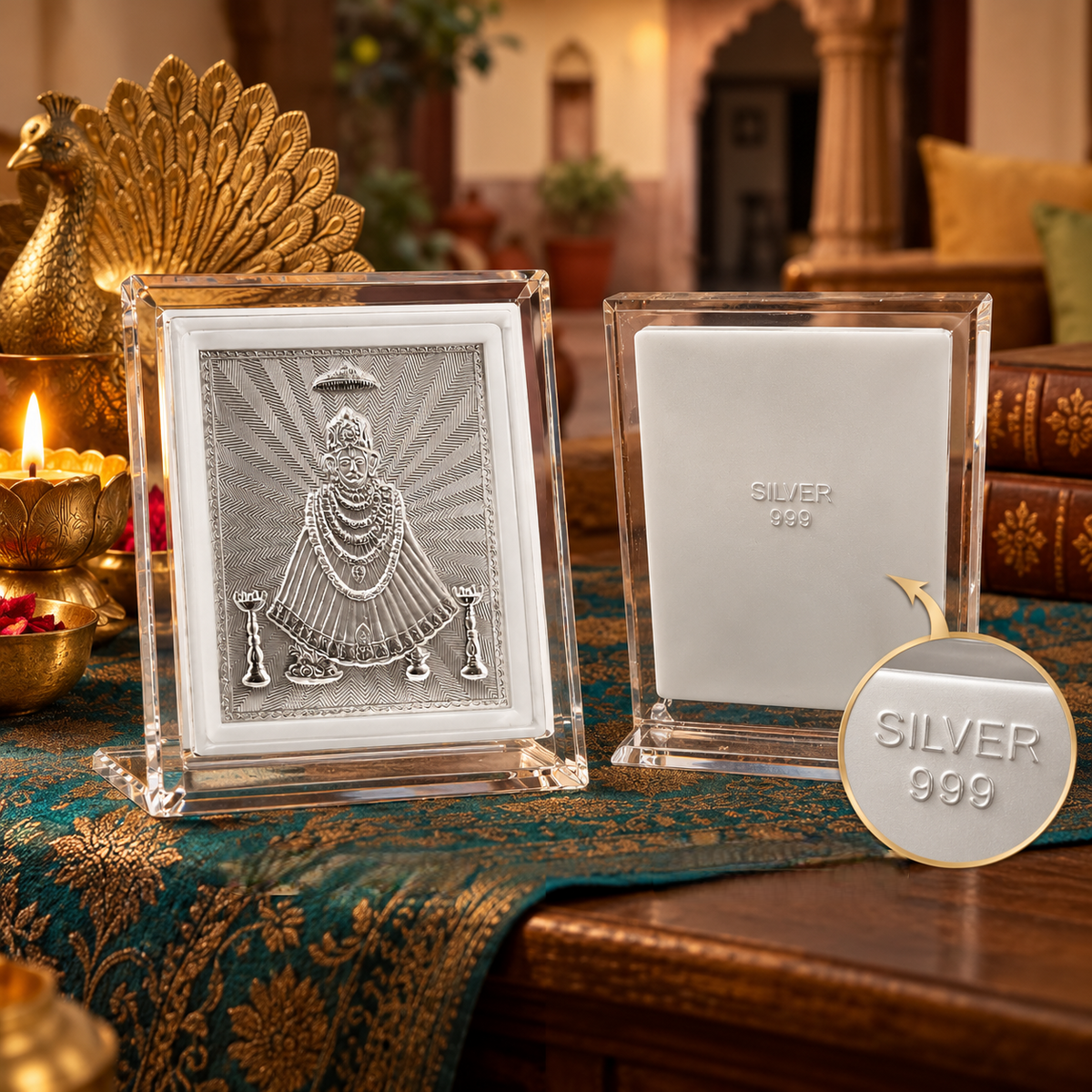 999 Pure Khatu Shyam Ji Deity Frame | Shyam Baba Religious Frame | Gift Ready