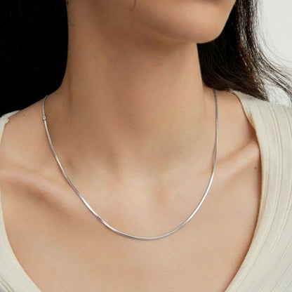 Sterling Silver Heart Pendant with 18 Inches Snake Chain for Women by Akshat Sapphire 92.5 Silver PSS0506