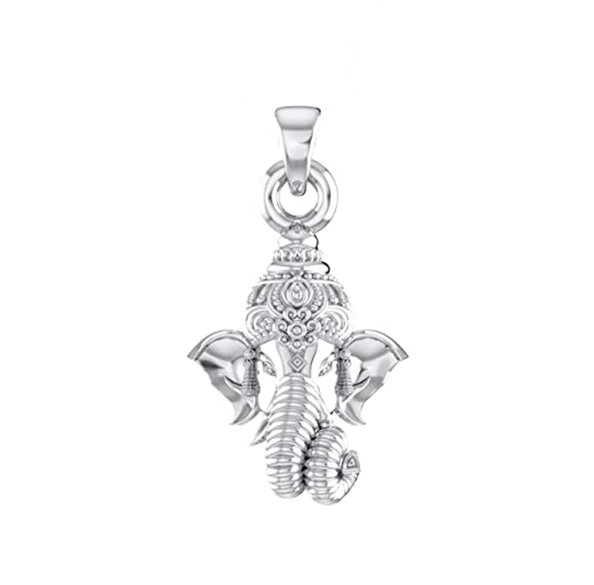 Akshat Sapphire Sterling Silver (92.5% purity) God Ganesh Pendant for Men & Women Pure Silver Lord Ganapathy Locket for Good Health & Wealth