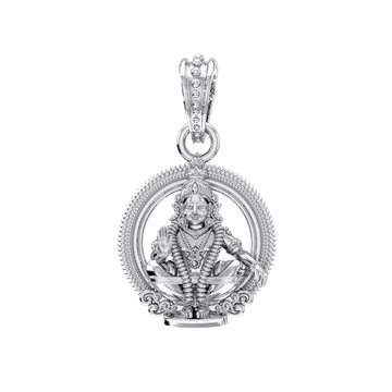 Akshat Sapphire 92.5% Pure Sterling Silver God Ayyappa (Big Size) Pendant for Men & Women
