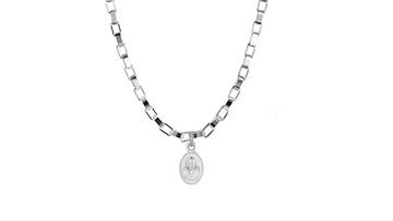 AKSHAT SAPPHIRE Sterling Silver (Silver with 92.5% purity) God Shree Sai Baba chain Pendant (Pendant with Box Chain-22 inches) for Men & Women Pure Sterling Silver Lord Sai Baba chain Locket For Good Wealth & Health Akshat Sapphire