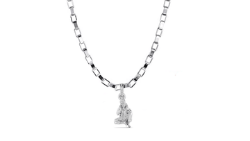 AKSHAT SAPPHIRE Sterling Silver (Silver with 92.5% purity) God Shree Sai Baba chain Pendant (Pendant with Box Chain-22 inches) for Men & Women Pure Sterling Silver Lord Sai Baba chain Locket For Good Wealth & Health Akshat Sapphire