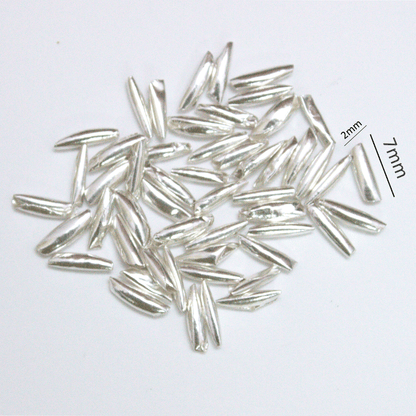 Silver (98% purity) Holy and sacred Rice 51 peaces for Pooja and Gift, Pure Silver Chawal for temple and worship