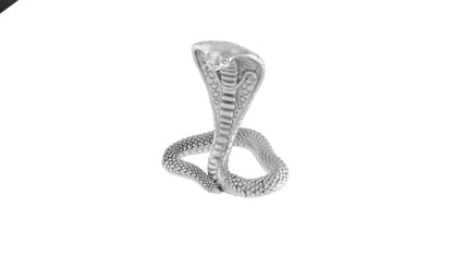 Sterling Silver (92.5% purity) snake idol, Pure Silver shiva snake for worship