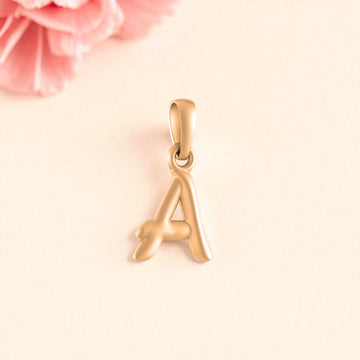 22 CT Gold Plated Silver (92.5% purity) precious and designer Name Alphabet Pendant by Akshat Sapphire For Men and women