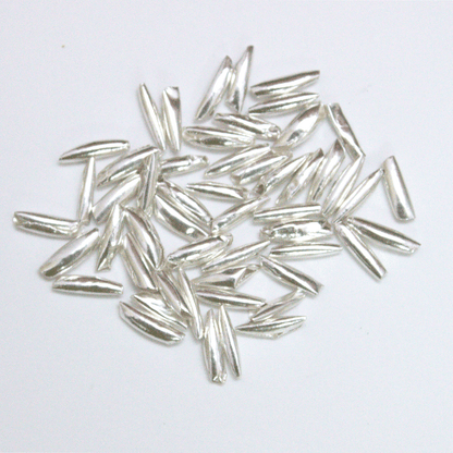 Akshat Sapphire Silver (98% purity) Holy and sacred Rice 51 Pieces for Pooja and Gift, Pure Silver Chawal for temple and worship Akshat Sapphire