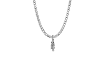 Akshat Sapphire Sterling Silver (92.5% purity) God Ram Ji chain Pendant (Pendant with Curb Chain-22 inches) for Men & Women Pure Silver Bhagwan Shri Ram Locket for Good Health & Wealth Akshat Sapphire