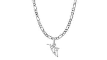 Akshat Sapphire Sterling Silver (92.5% purity) God Ram Ji chain Pendant (Pendant with Figaro Chain-22 inches) for Men & Women Pure Silver Bhagwan Shri Ram Locket for Good Health & Wealth Akshat Sapphire