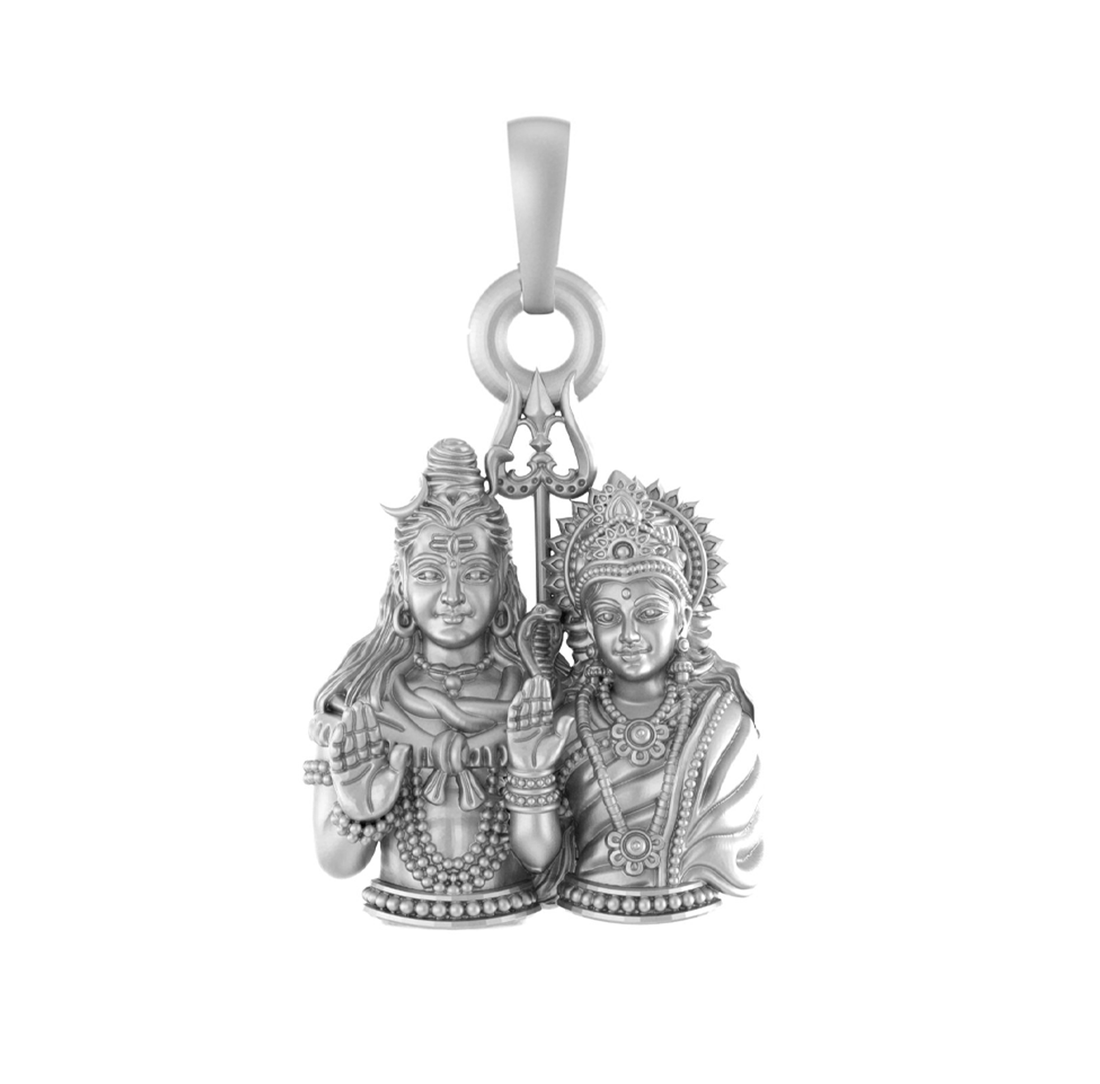 Big Shiv Parvati Pendant/locket