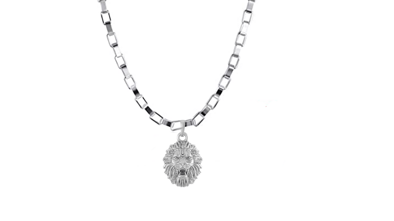 Akshat Sapphire Sterling Silver (92.5% purity) God Vishnu Narsimha Chain Pendant (Pendant with Box Chain-22 inches) for Men & Women Pure Silver Lord Vishnu narsimha Chain Locket for Good Health & Wealth Akshat Sapphire